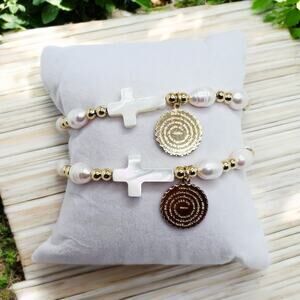 Our father prayer bracelet with cross